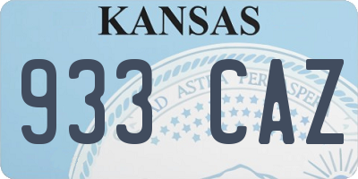 KS license plate 933CAZ
