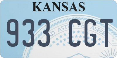 KS license plate 933CGT
