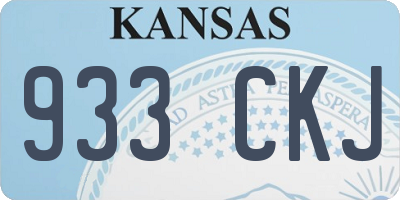 KS license plate 933CKJ