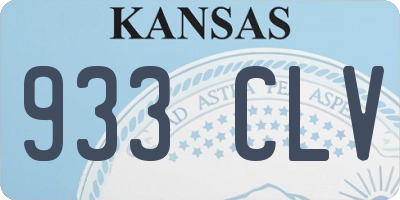 KS license plate 933CLV