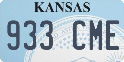 KS license plate 933CME