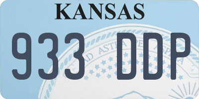 KS license plate 933DDP