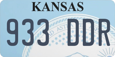 KS license plate 933DDR