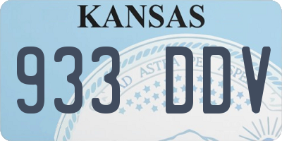 KS license plate 933DDV