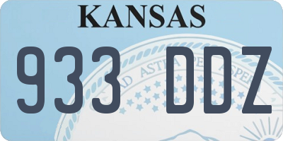 KS license plate 933DDZ
