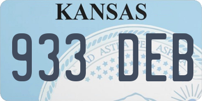 KS license plate 933DEB