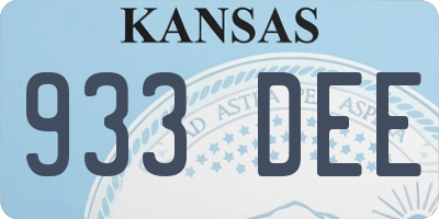 KS license plate 933DEE