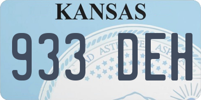 KS license plate 933DEH