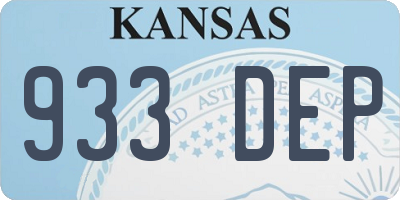 KS license plate 933DEP