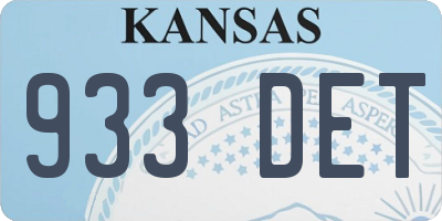 KS license plate 933DET