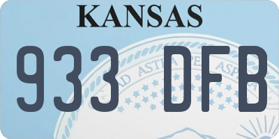 KS license plate 933DFB