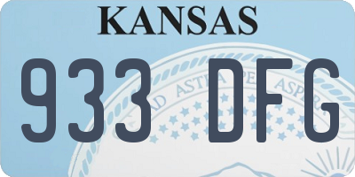 KS license plate 933DFG