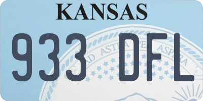 KS license plate 933DFL