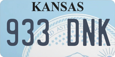KS license plate 933DNK