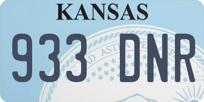 KS license plate 933DNR