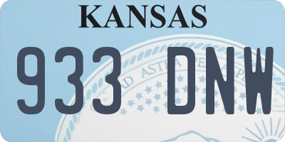 KS license plate 933DNW