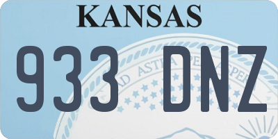 KS license plate 933DNZ