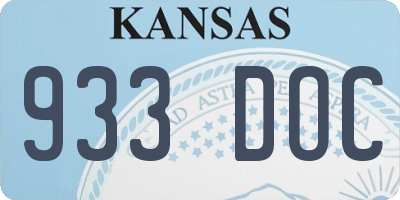 KS license plate 933DOC