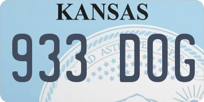 KS license plate 933DOG