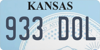KS license plate 933DOL