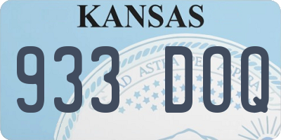 KS license plate 933DOQ