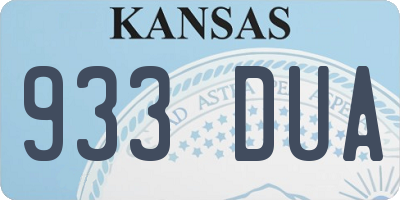 KS license plate 933DUA