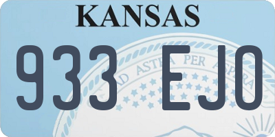 KS license plate 933EJO