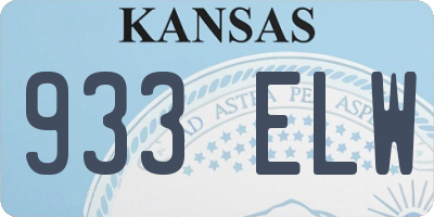 KS license plate 933ELW