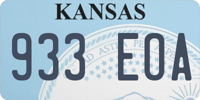 KS license plate 933EOA