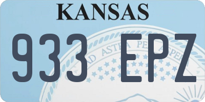 KS license plate 933EPZ