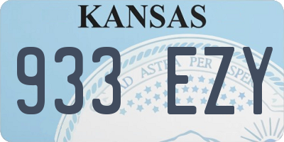 KS license plate 933EZY
