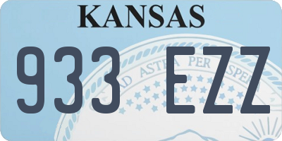 KS license plate 933EZZ