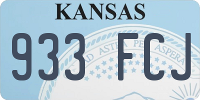 KS license plate 933FCJ