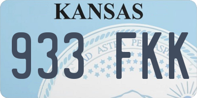 KS license plate 933FKK