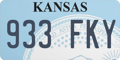 KS license plate 933FKY