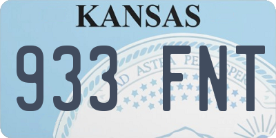 KS license plate 933FNT