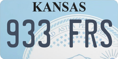 KS license plate 933FRS