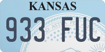 KS license plate 933FUC