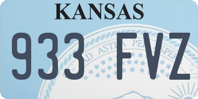 KS license plate 933FVZ