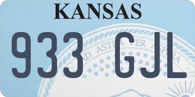 KS license plate 933GJL