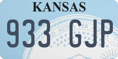 KS license plate 933GJP