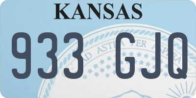 KS license plate 933GJQ