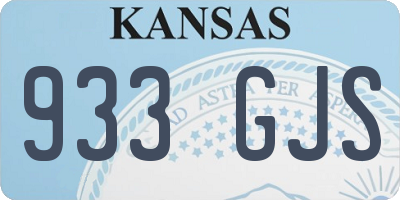 KS license plate 933GJS