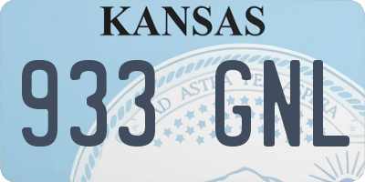 KS license plate 933GNL