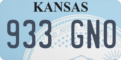 KS license plate 933GNO