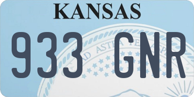 KS license plate 933GNR