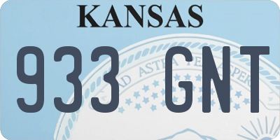 KS license plate 933GNT