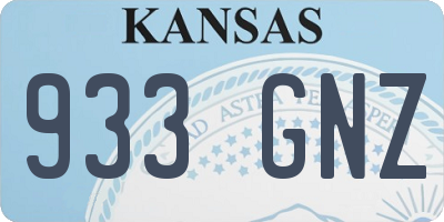 KS license plate 933GNZ