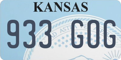 KS license plate 933GOG