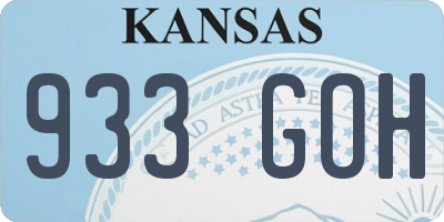 KS license plate 933GOH